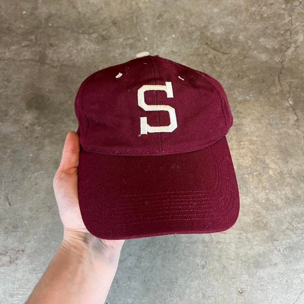 Vintage 90s Stanford University red wool baseball cap
